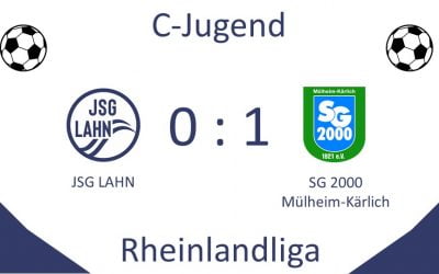 C1 der JSG LAHN muss sich nach einer starken Leistung dem Gegner aus Mühlheim-Kärlich mit 0:1 geschlagen geben